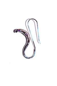 Cobra Snake Single Earring- Silver