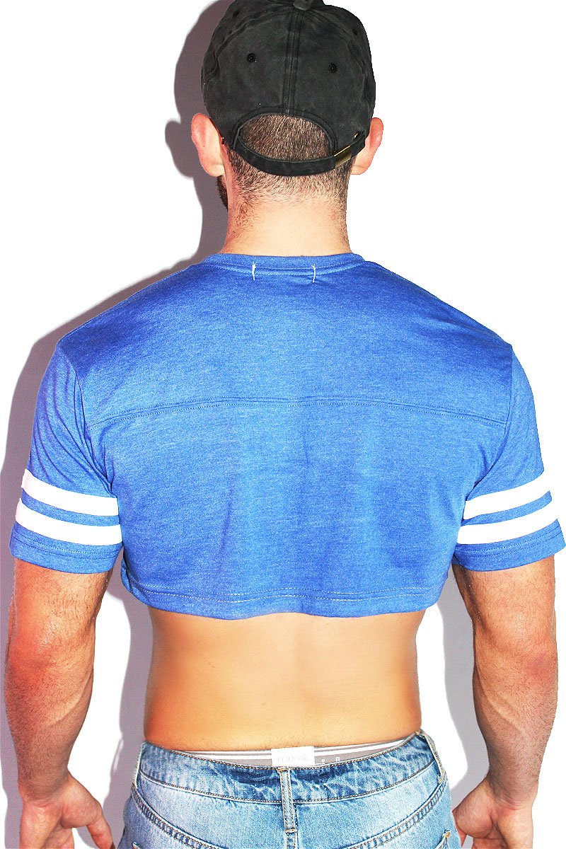 Cocky Vintage Extreme Crop Tee- Blue