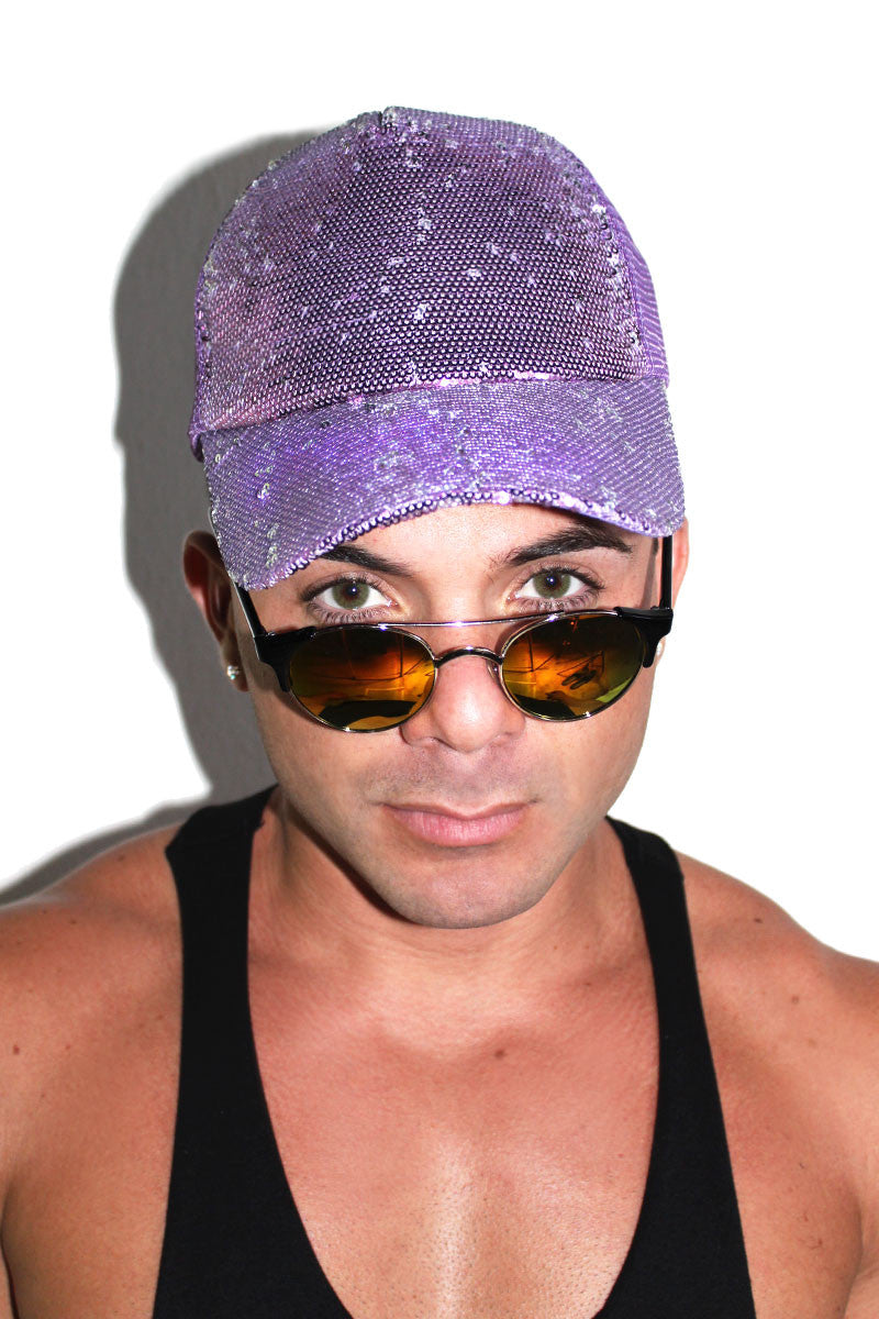 Color Changing Sequin Fish Scale Dad Hat- Purple