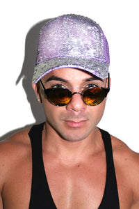 Color Changing Sequin Fish Scale Dad Hat- Purple