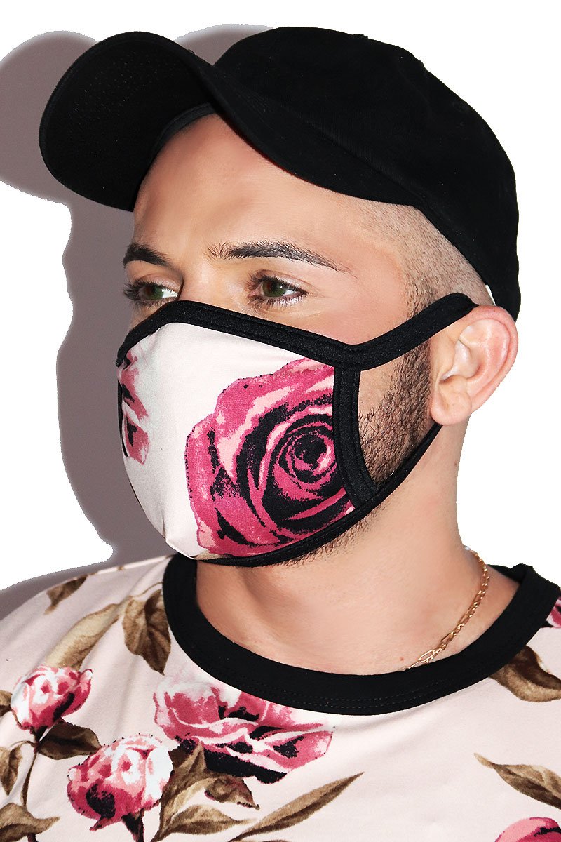 Perennial Rose Face Mask- Black