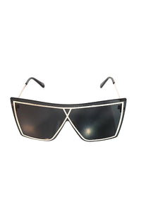 Cross Aviator Sunglasses-Black