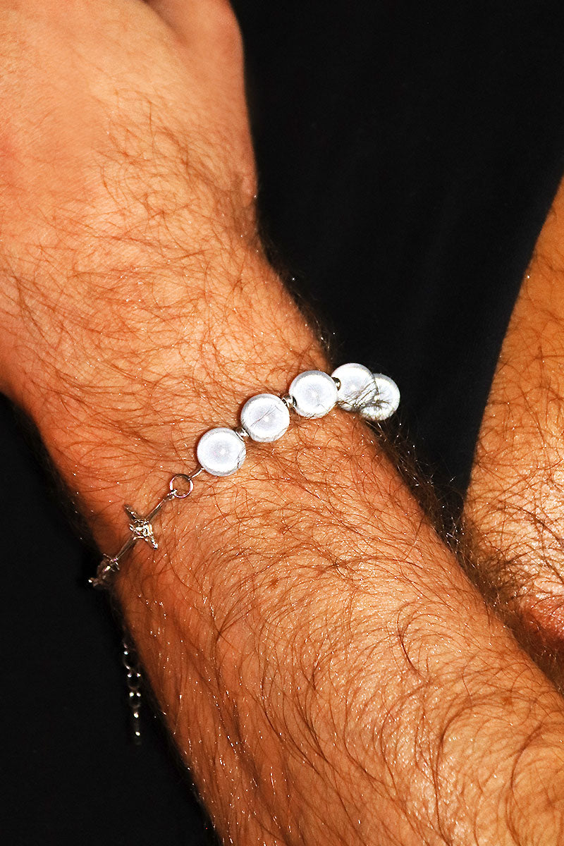 Split Pearl Bracelet-White