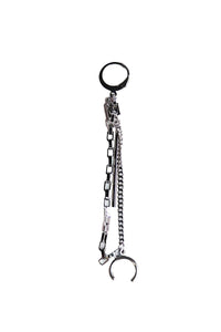 Y2K Chain Single Earring And Cuff- Silver