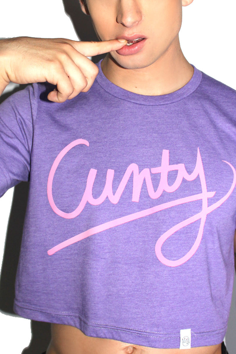 Cunty Crop Tee- Purple