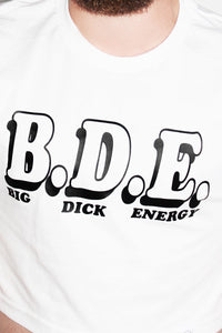 Big Dick Energy Crop Tee- White
