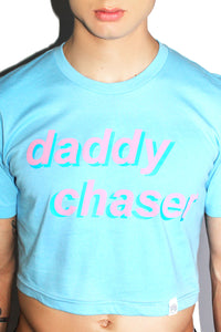 Daddy Chaser Crop Tee- Blue