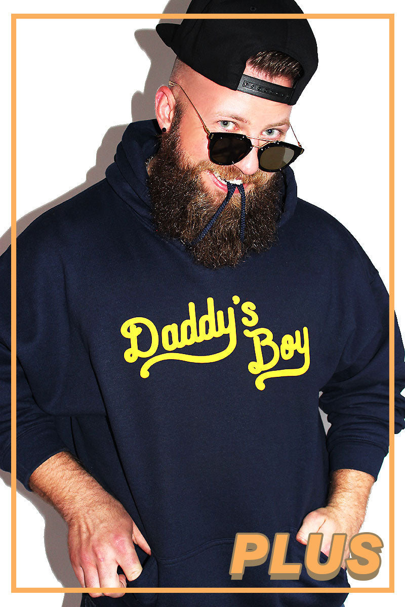 PLUS: Daddy's Boy Long Sleeve Hoodie- Navy