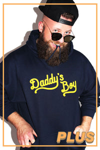 PLUS: Daddy's Boy Long Sleeve Hoodie- Navy