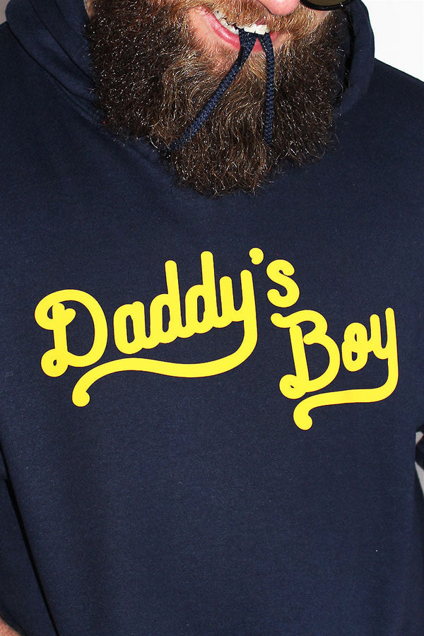 PLUS: Daddy's Boy Long Sleeve Hoodie in Navy, view 2