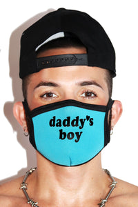 Daddy's Boy Face Mask- Blue