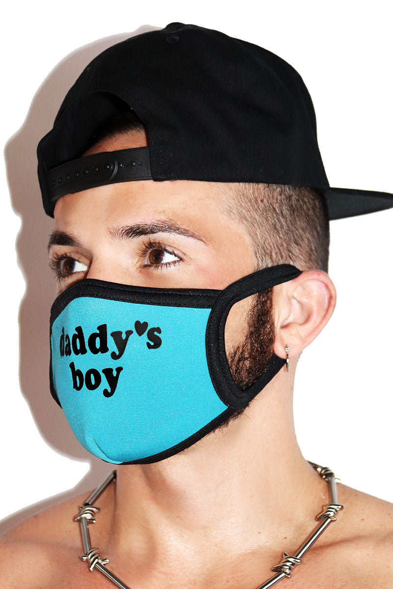 Daddy's Boy Face Mask- Blue