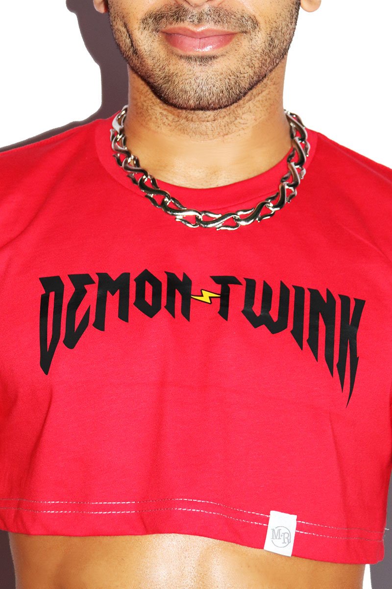 Demon Twink Extreme Crop Tee- Red