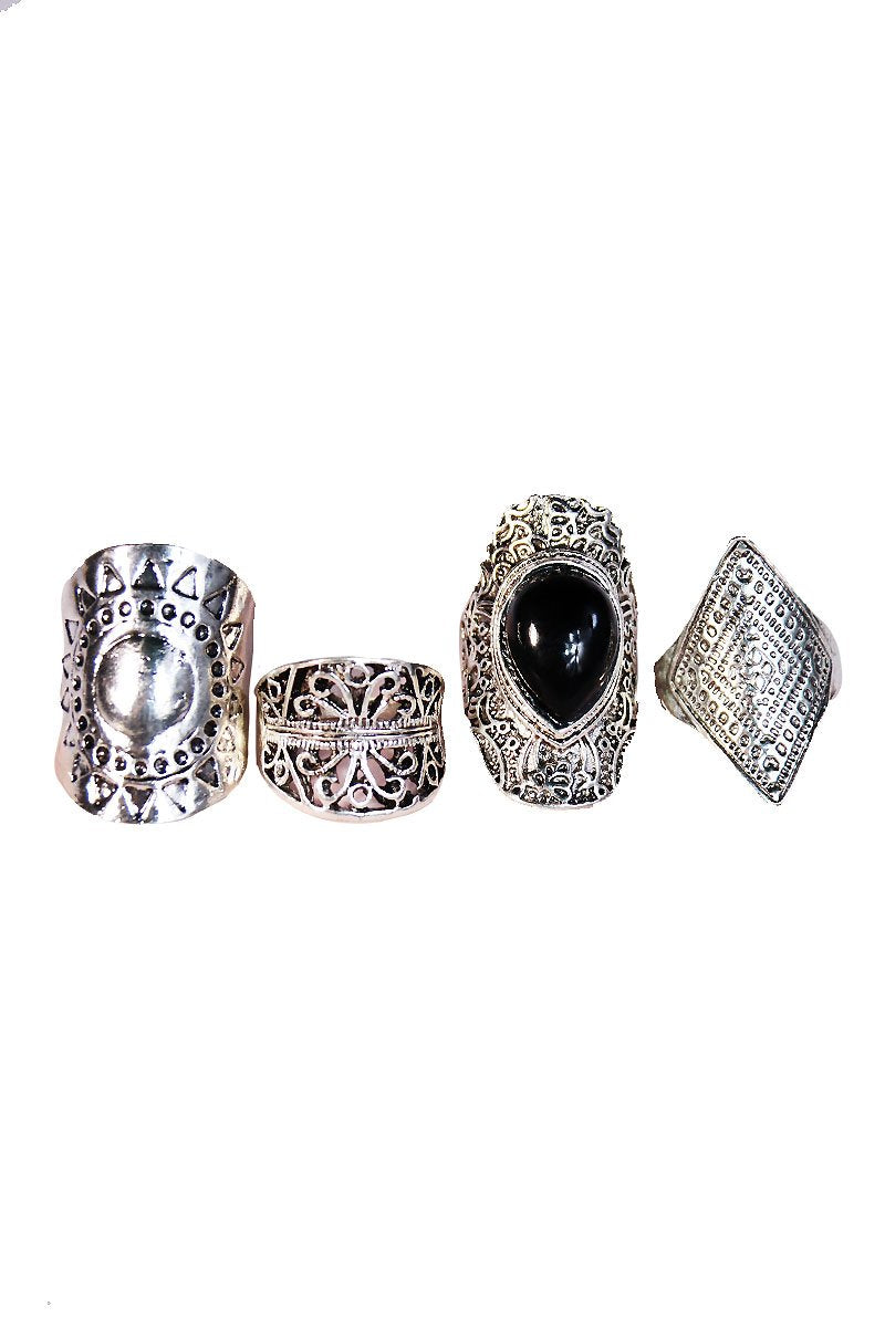 Gothic Knuckle Rings- Silver