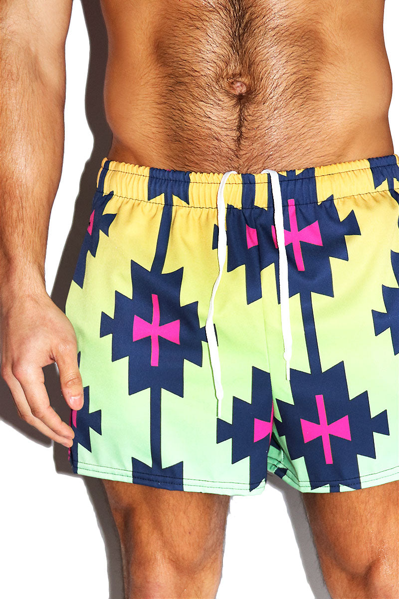 Phoenix All Over Print Active Shorts- Green