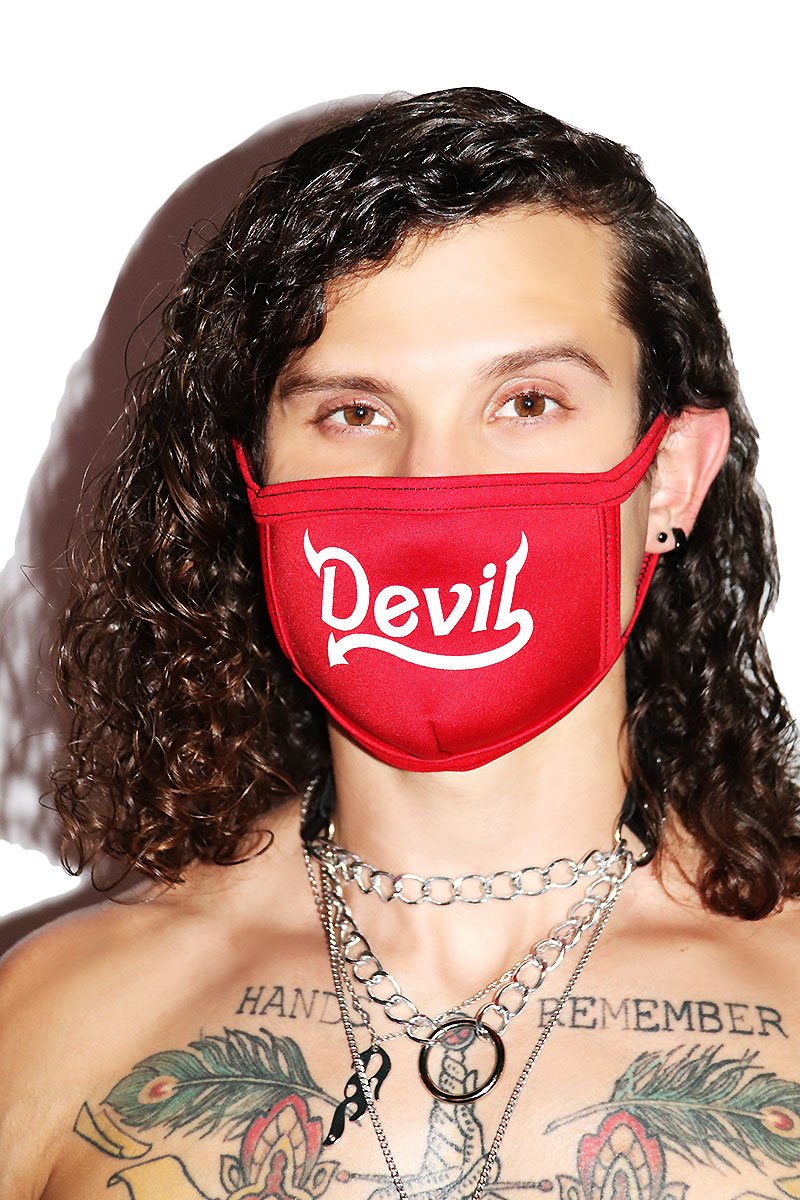Devil Face Mask- Red