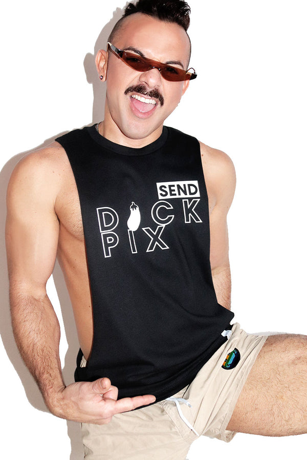 Dick Pix Low Arm Shredder Tank in Black
