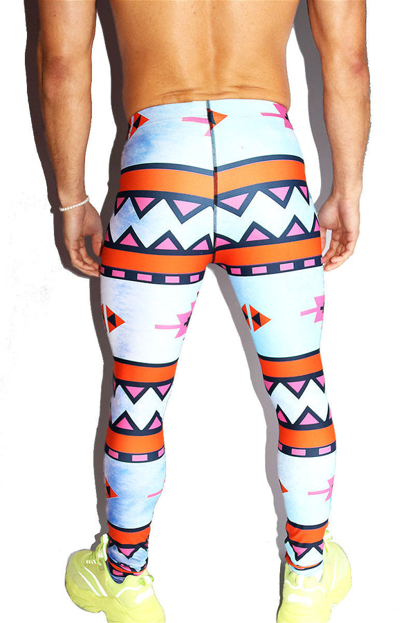 Sedona All Over Leggings Tights in Blue, view 2
