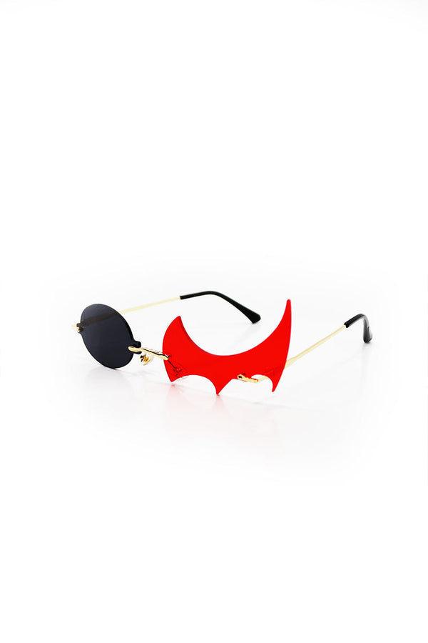 Steam Punk Evil Villan Sunglasses in Red