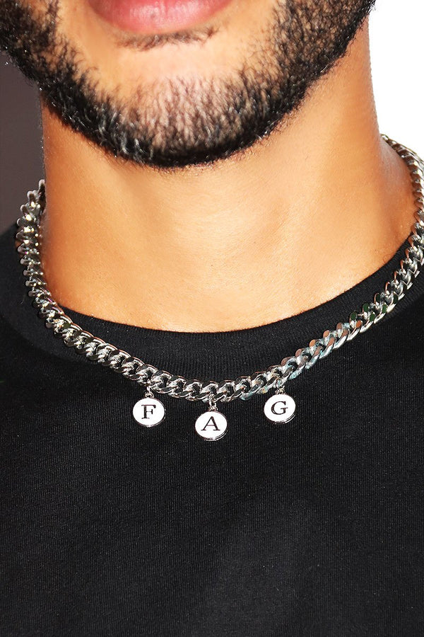 Silver 925 Face Masks Black Necklace Chain Jewelry Unisex Accessories
