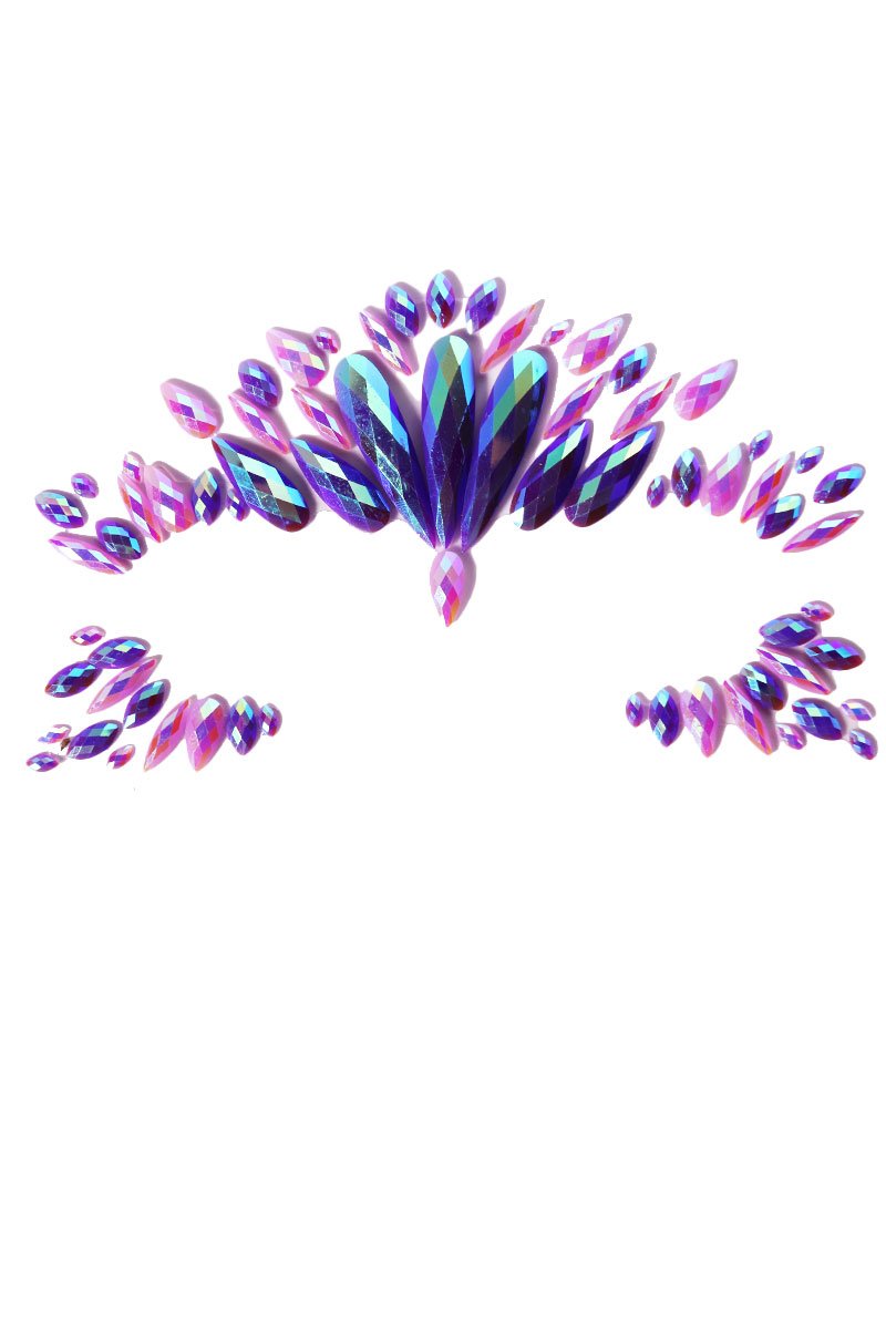 Mermaid Face Gems - Purple