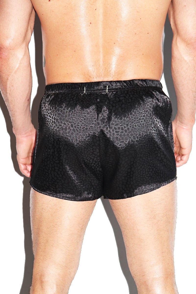 Fancy Boy Pajama Shorty Shorts-Black