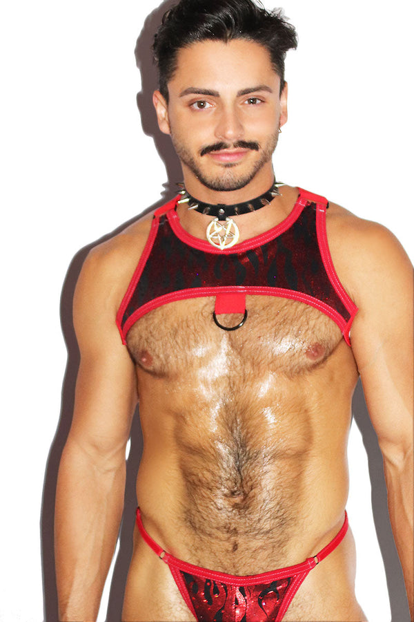 Eternal Fire Tank Harness in Red, view 2
