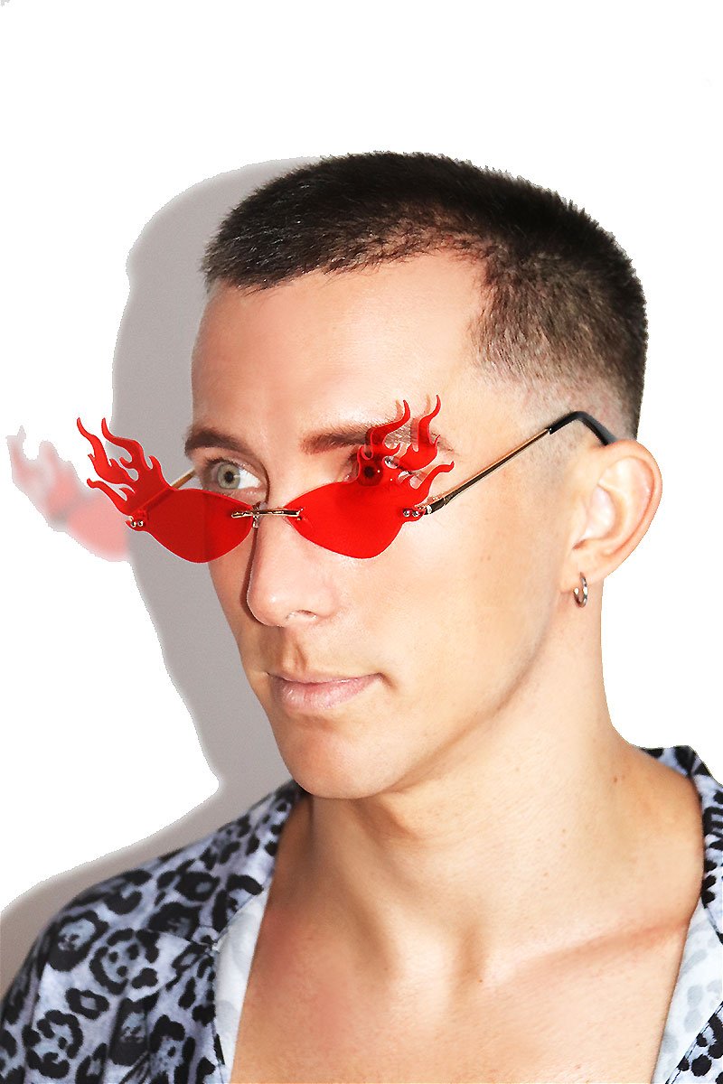 Flaming Hot Cat Eye Sunglasses- Red
