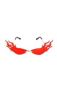 Flaming Hot Cat Eye Sunglasses- Red