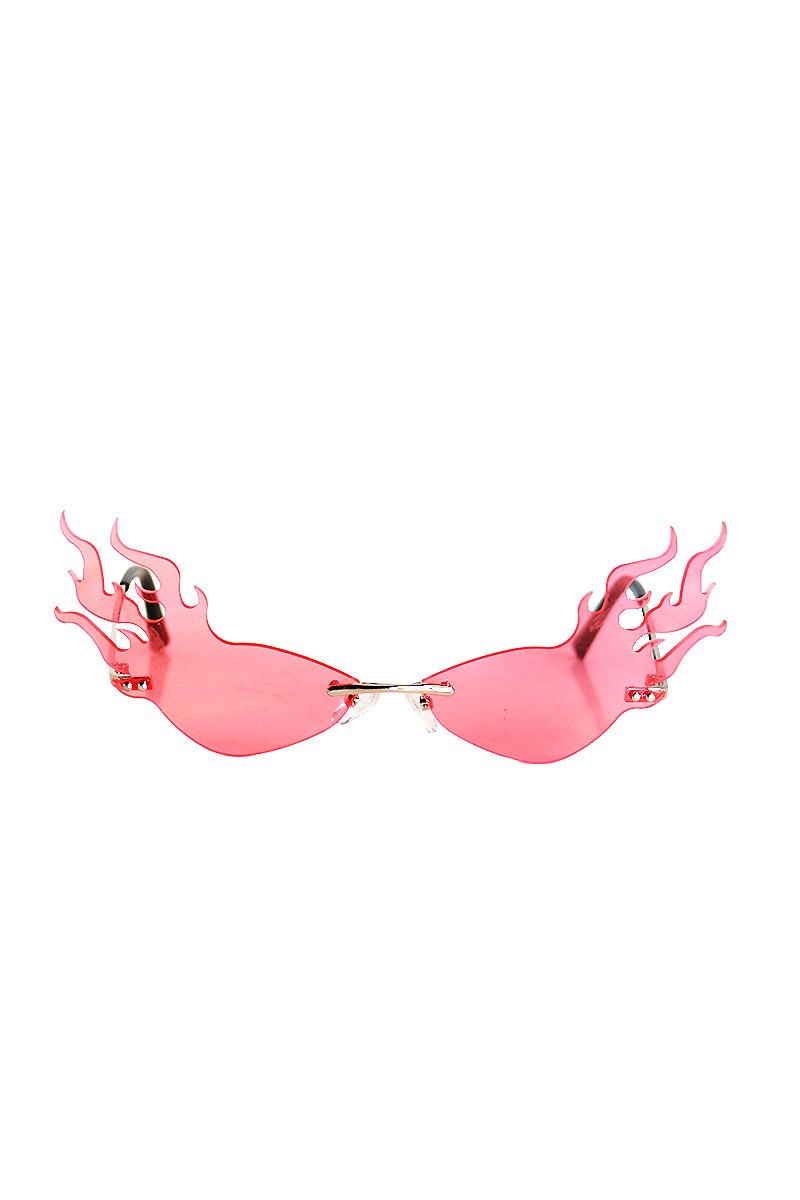 Flaming Hot Cat Eye Sunglasses-Pink