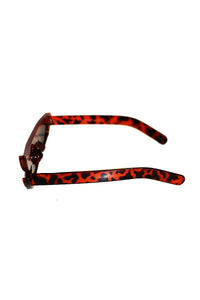 Side Swipe Glam Rock Rhinestone Sunglasses-Tortise