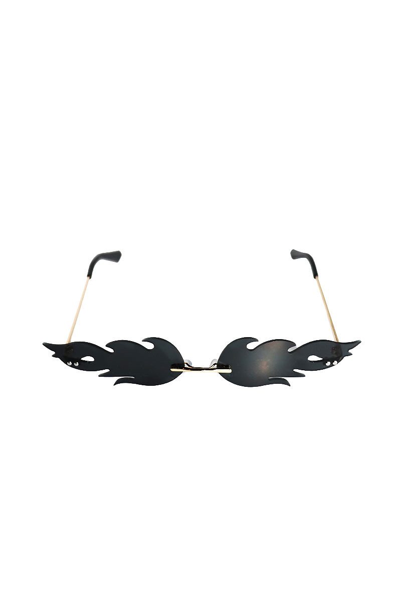 Flaming Mini Shade Sunglasses-Black