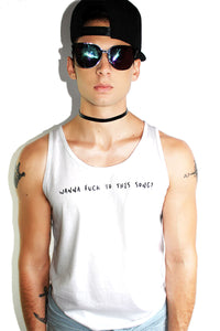 Fuck To This Song Racerback Tank- White
