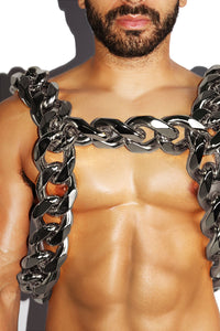 Gabriel Thick Chain Harness-Silver