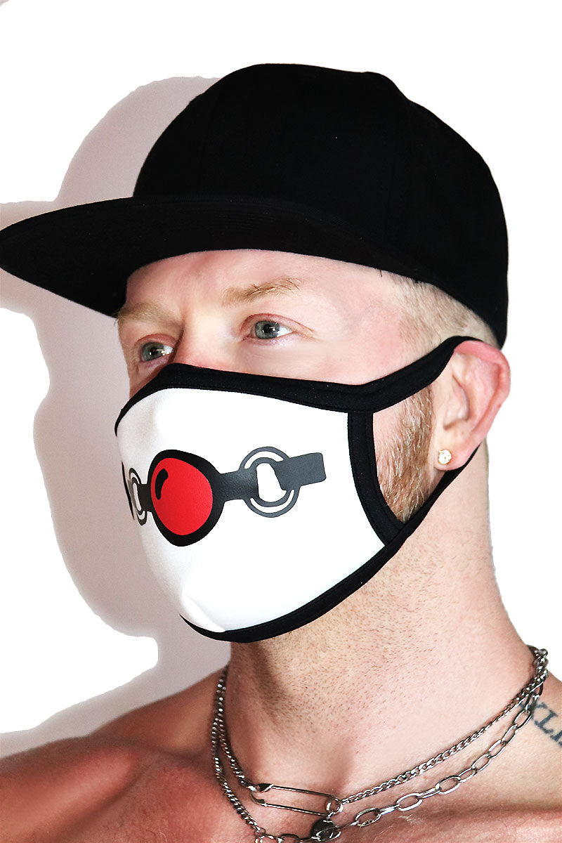 Gag Face Mask-White