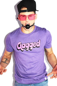Gagged Tee-Dark Purple