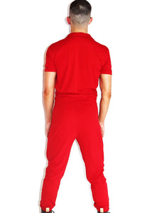 Gamer Hearts Leisure Jumpsuit- Red