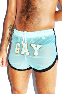 Hi Gay Running Shorts- Sky Blue