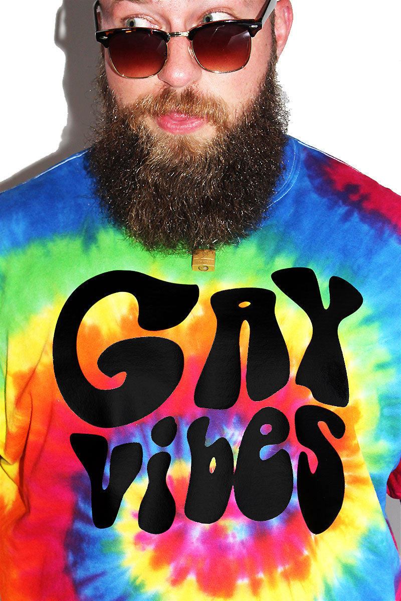 PLUS: Gay Vibes Tie Dye Tee- Multi – Marek+Richard