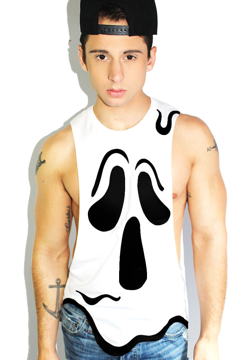Ghostly Low Arm Tank-White