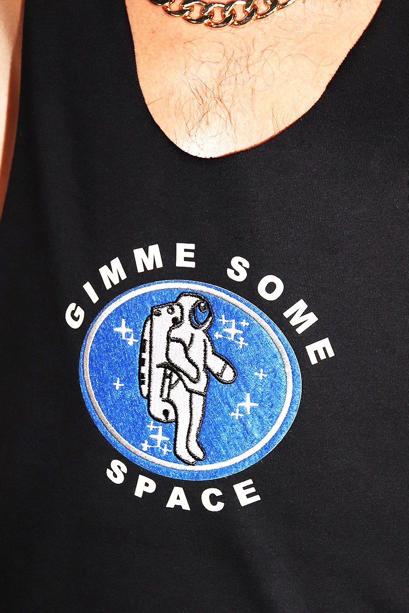 Gimme Some Space String Tank- Black