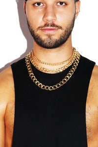 Layered Chains Necklace-Gold