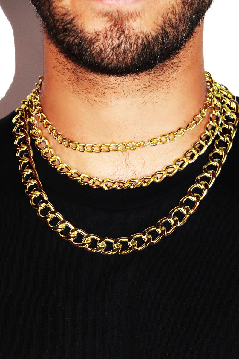 Layered Chains Necklace-Gold