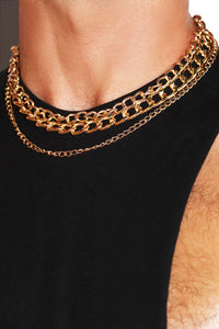Dawn Chain Necklace Set - Gold