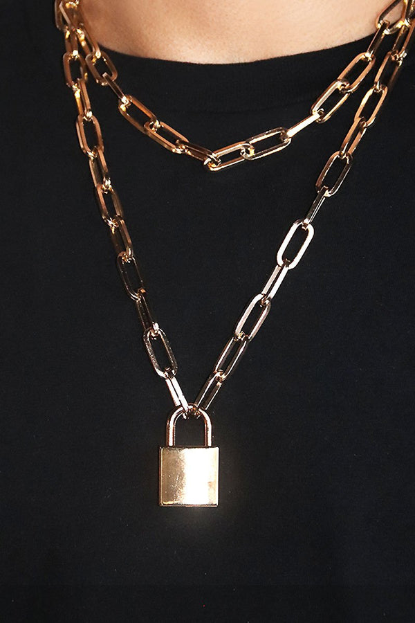 Lock Em Up Key Necklace - Gold – Marek+Richard