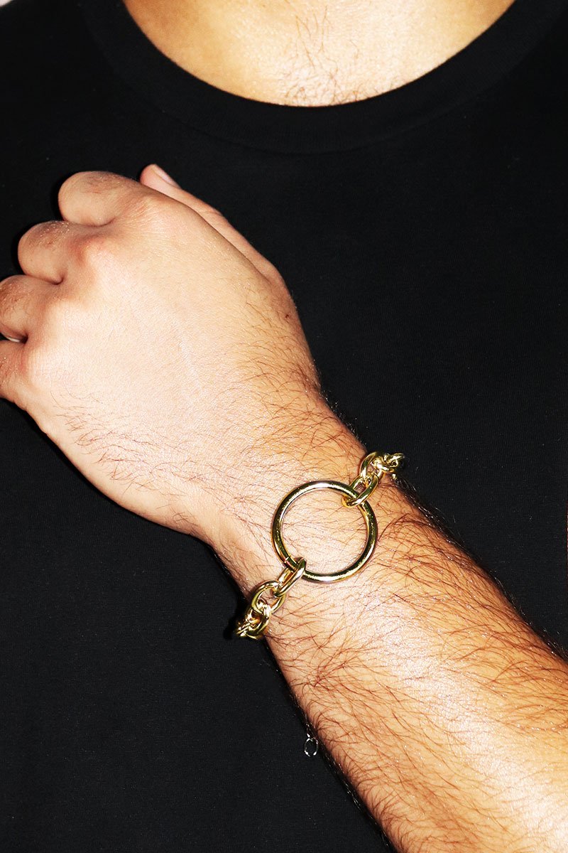 Open Ring Chain Bracelet- Gold