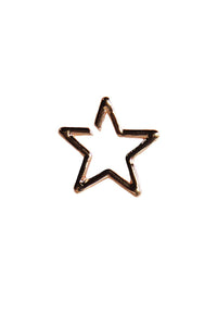 Star Single Clip On Earring- Gold