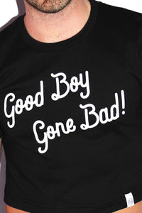 Good Boy Gone Bad Crop Tee- Black