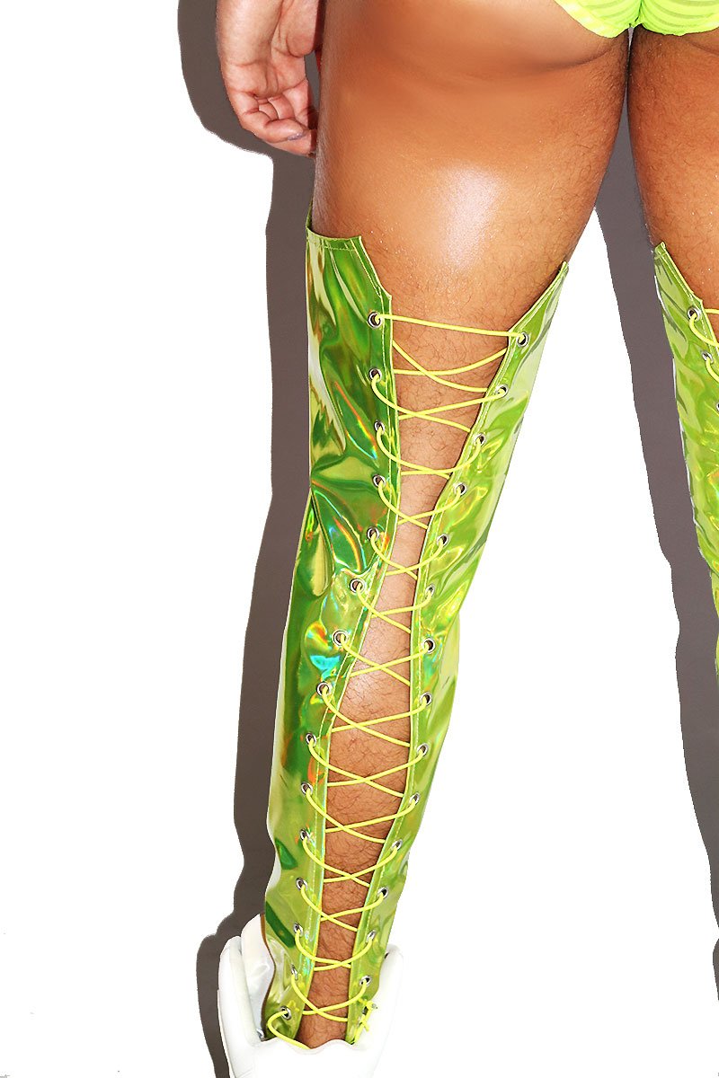 Caution Cowboy Boot Leg Guards -Green