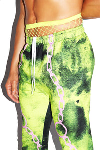 Radioactive Harness All Over Print Sweatpants- Green